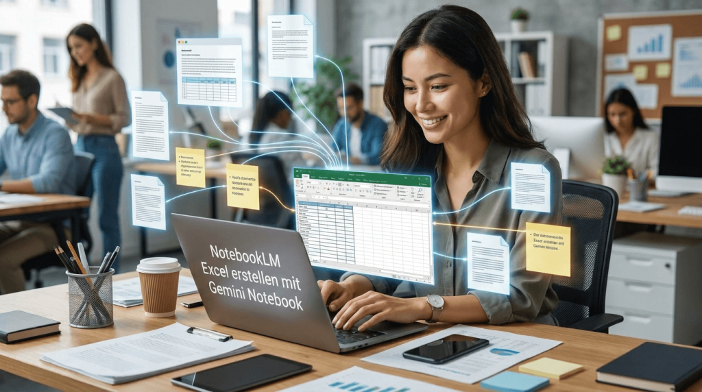 NotebookLM Excel erstellen mit Gemini Notebook im Büro