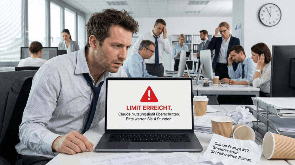 Claude Nutzungslimit im Büro schnell erreicht